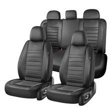 Car Seat Covers Full Set, Luxury Leather Car Seat Covers, FullSet Black
