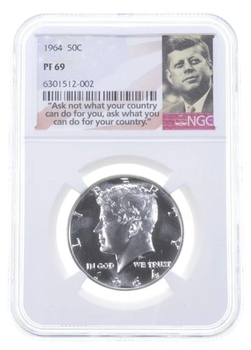 1964 Proof Kennedy Half Dollar PF69 NGC Graded Special Label Spot Free PR *5406