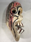 Hand Carved Mexican Calavera Skull Mask Wood Folk Art Movable Jaw — photo 10