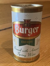 Burger Beer 12oz S/S PT Wide seam By Burger Brewing Cincinnati Ohio Ribbon Green