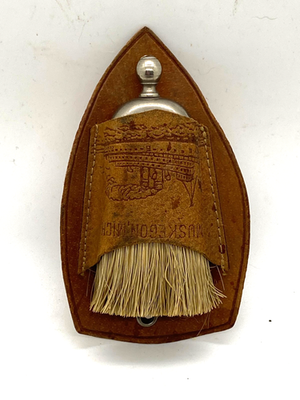 #ad #ad SOUVENIR OF Muskegon MI PETITE WHISK BRUSH amp; LEATHER SHEATH VINTAGE $50.00