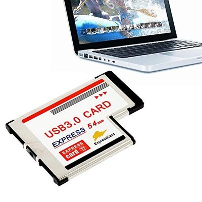 5Gbps 2 Port Hidden Inside USB 3.0 HUB To Express Card ExpressCard 54mm