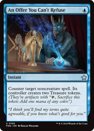 FOIL An Offer You Can't Refuse Promo With Cat Jace Art MTG Secret