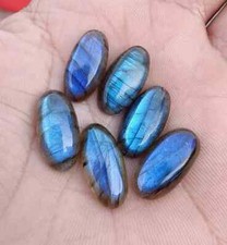 AAA Natural Labradorite Cabochon Long Oval Shape Loose Gemstone