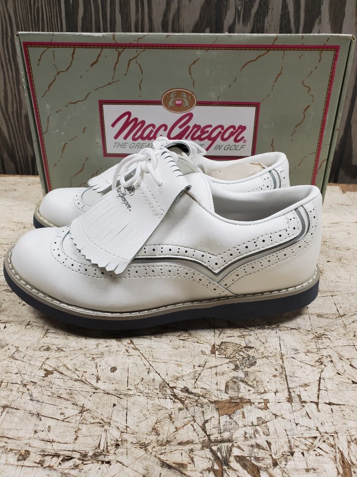 Zapatos de golf MacGregor para mujer talla 8,5 M diseño punta de ala blanco estilo 4000 (m22) Foto 3 de 4