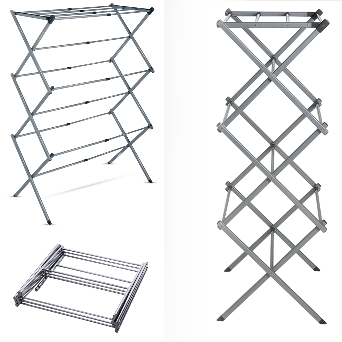 Plus Clothes Minky Tier Airer, Silver Sweater Dryer Rack