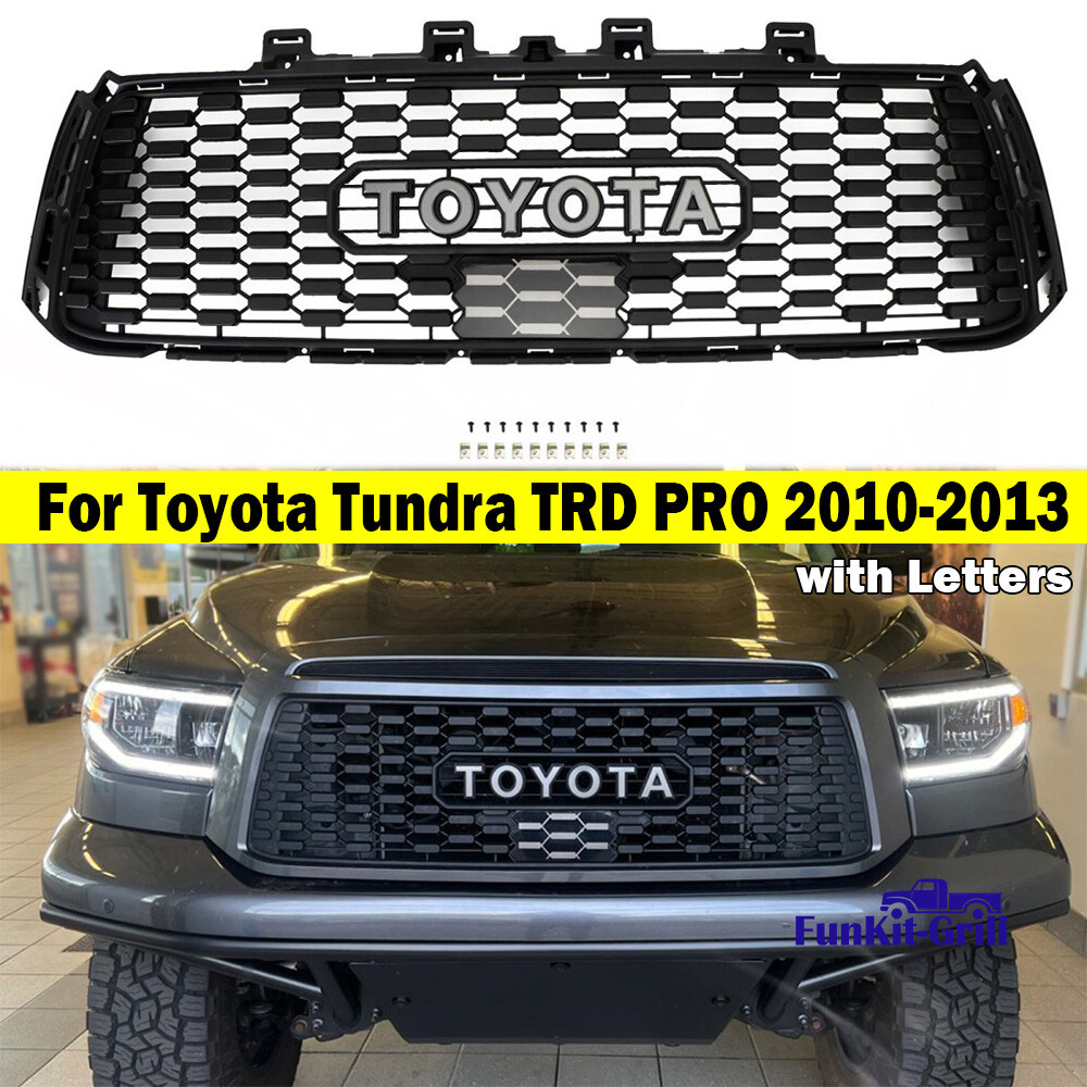 Front Grille For 2010 2010 2011 2012 2013 Tundra TRD PRO Grill Matte Black ABS