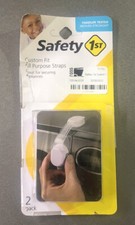 Safety 1st Custom Fit All Purpose Strap White Brand 2 Pack New - Damage Package
