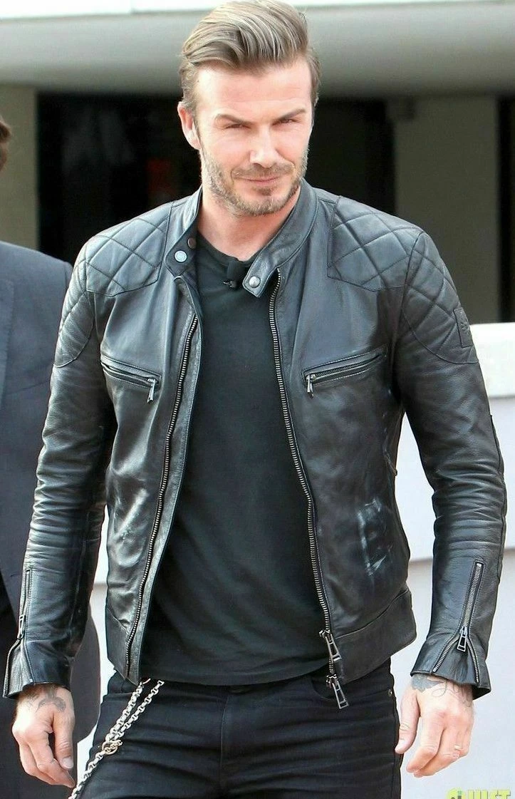 David Beckham Black Lambskin Leather jacket for men New Arrival !!! | eBay