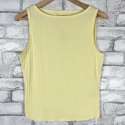 MADEWELL NWT Women's Ribbed Yellow Boatneck Tank Sleeveless MEDIUM NR232