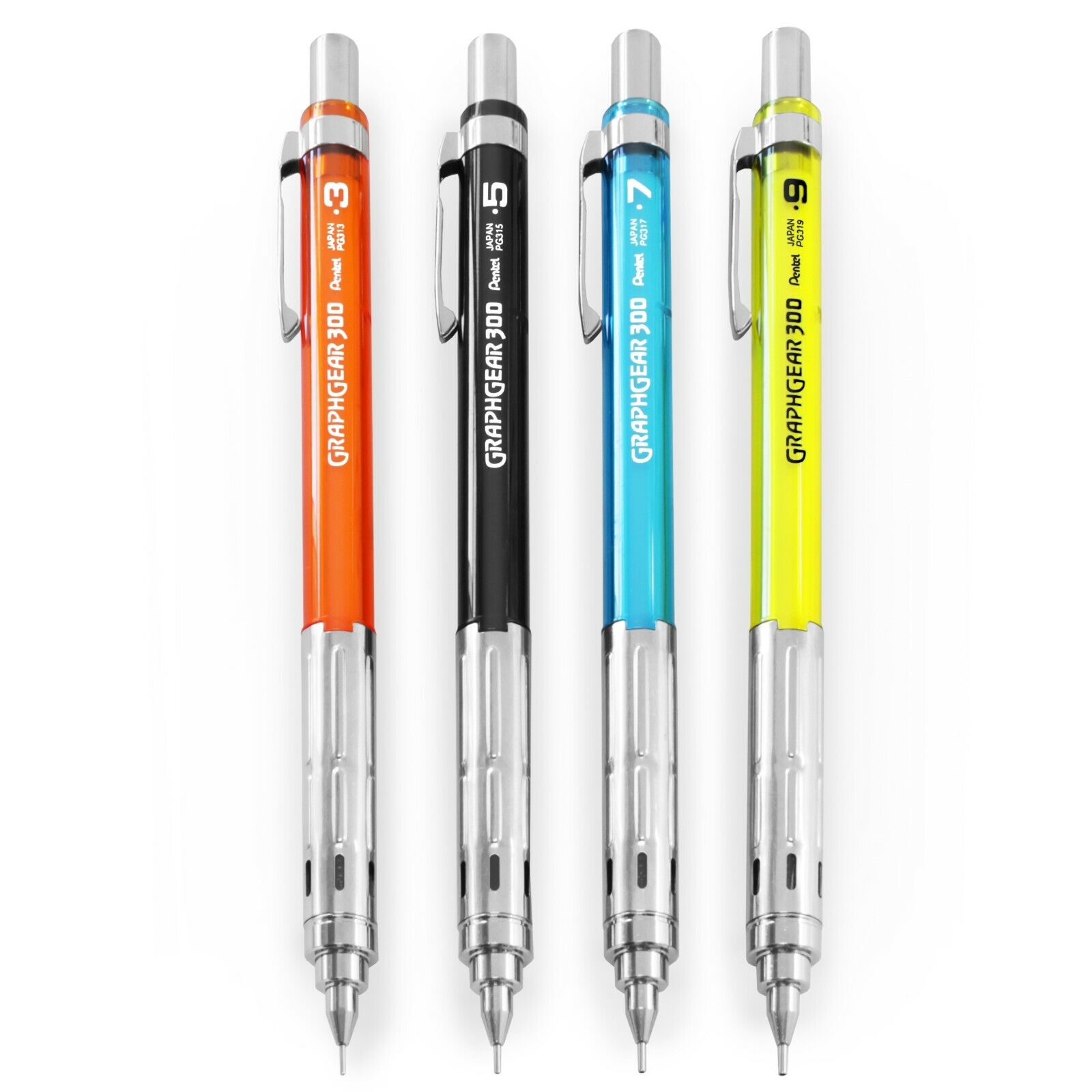 Pentel Graphgear 300 Automatic Mechanical Pencil - 0.3/0.5/0.7/0.9