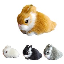 Mini coniglio coniglietto realistico peluche simulazione coniglio animali ornamenti da scrivania.