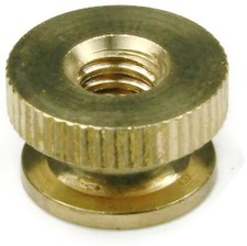 Brass Solid Knurled Thumb Nut UNC 8-32, Qty 1000