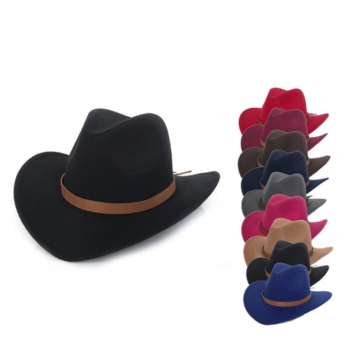 Women Men Cowboy Hat Western Style 7cm 