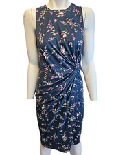 Nine Britton Floral Sleeveless Ruched Dress Women S Petite Casual Comfort Office