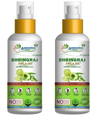 Ayurvedan Herbs Bhringraj Amla Hair Oil for Regrowth Hair Oil 200ML (Pack of 2)