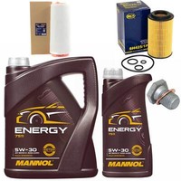 MotoröL Filter Set 5W-30 6 Liter + ÖLablassschraube FüR BMW 3Er 318D E46 5Er E39