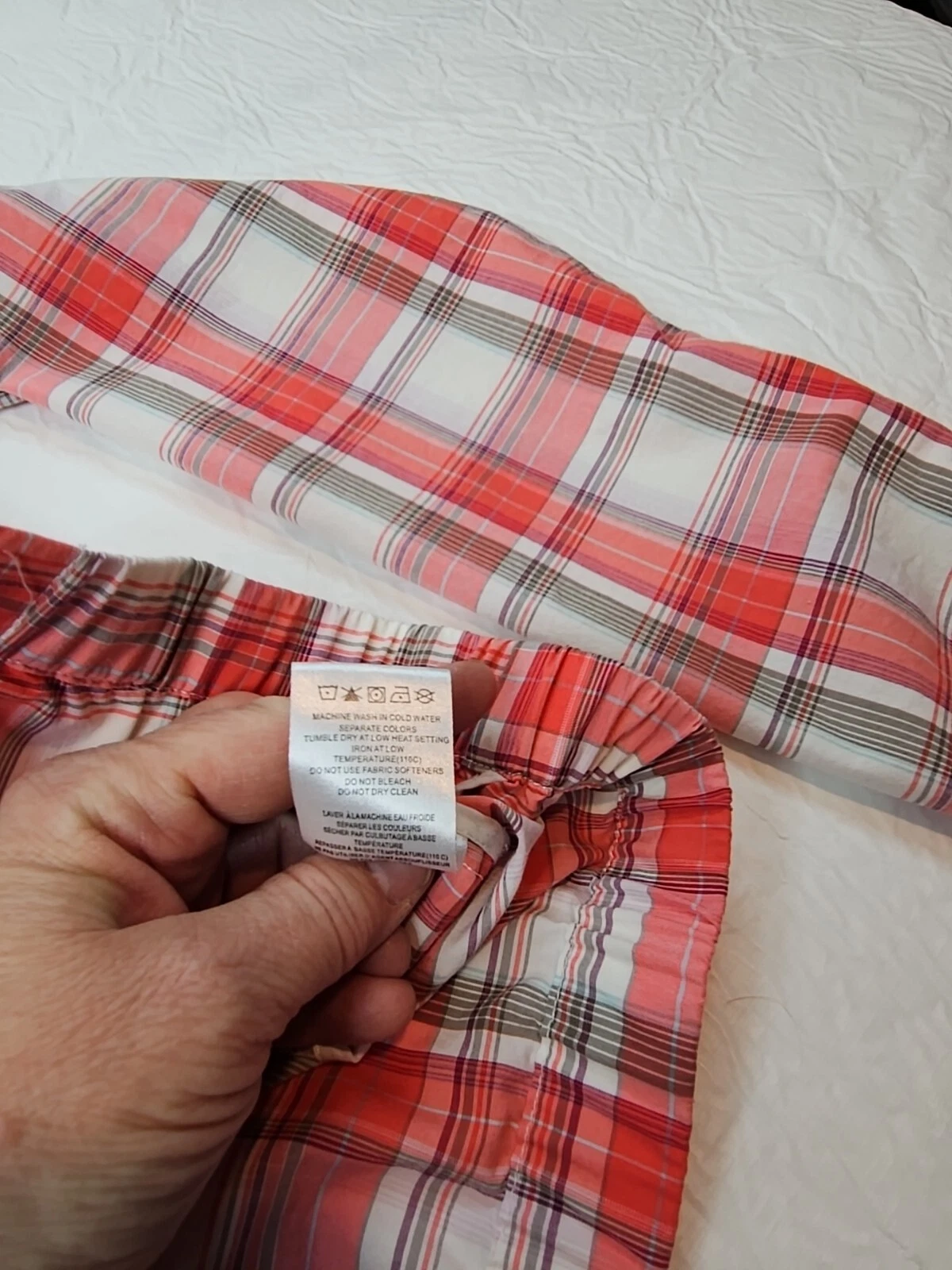 lole plaid windbreaker full zip pockets no hood jacket