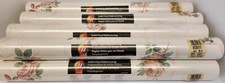 NORWALL  WHITE W/ROSES~SOLID VINYL WALLPAPER~...