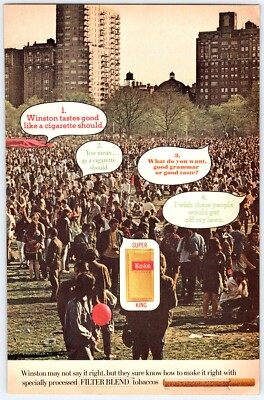 how much were cigarettes in 1970 1970 CENTRAL PARK NYC WINSTON CIGARETTES Vintage 1970's 6