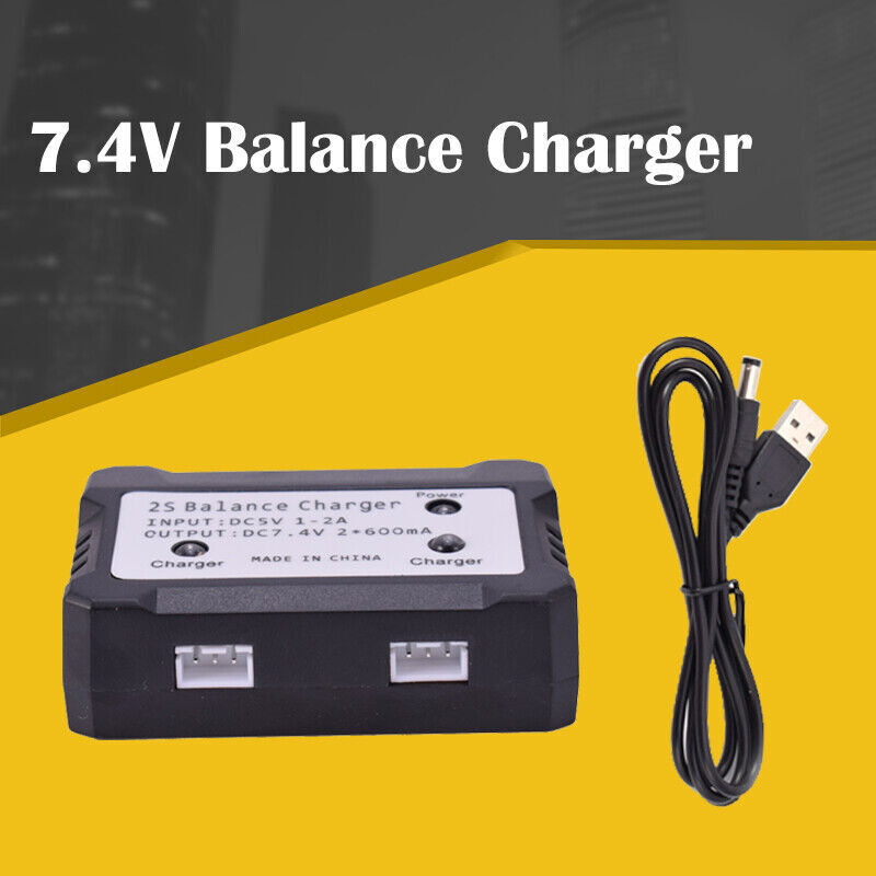 2IN1 600mA 7.4V 2S Lipo Battery Balance Charger for Syma X8C Battery Input DC5V