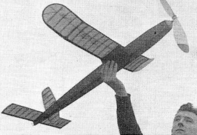 Delinquent F/F Rubber 36'' Wingspan RC Model Airplane Printed Plans & Templates