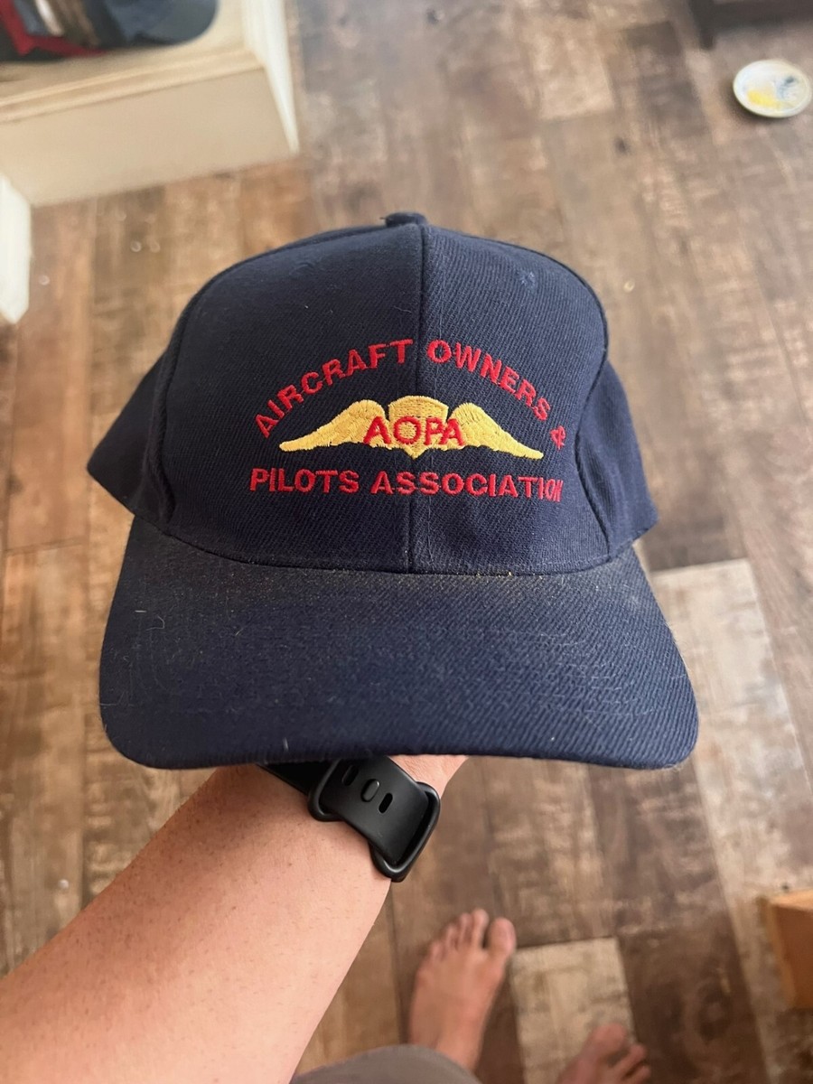 vintage baseball Hat Cap snap back aopa aircraft owners pilot association