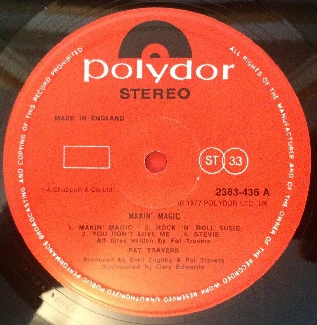 PAT TRAVERS Makin' Magic Vinyl Record Album LP Polydor 1977 Blues Rock Pop Music - Image 2 of 4