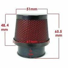 2FastMoto 35mm Small Pod Filter Round Tapered Black and Red 25-38019