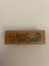 Studio G Kollette Hall Sweet Pea Wood Mounted Rubber Stamp New RS18