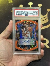 2020-21 Select Immanuel Quickley Rookie Signatures Neon Orange Pulsar /30 PSA 10