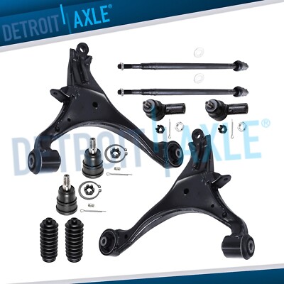 Front Lower Control Arms Ball Joints Tie Rods for 2001-2005 Acura EL Honda Civic