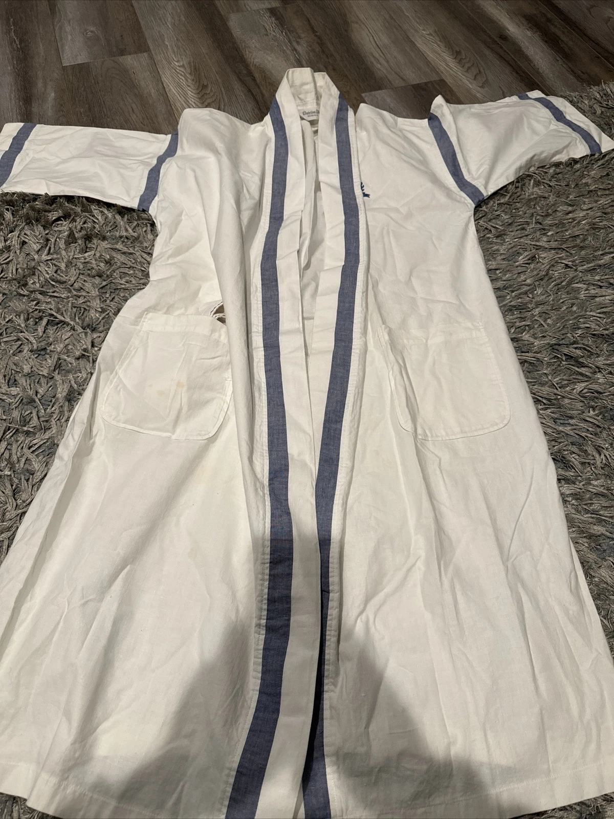 Robe vintage ceinture Christian Dior Monsieur logo bleu taille unique