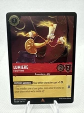 Lumiere Fiery Friend 113/294 Cold Foil Disney Lorcana Ursula’s Return Rare