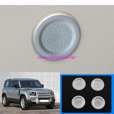 For Land Rover Defender 20-2024 Matte Silver Top Roof Microphone Cover Trim 4X