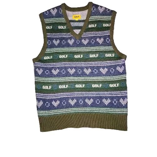 トップス GOLF WANG LE FLEUR SWEATER VEST GOLF Le Fleur Sweater Vest Blue Men's - SS19 - US