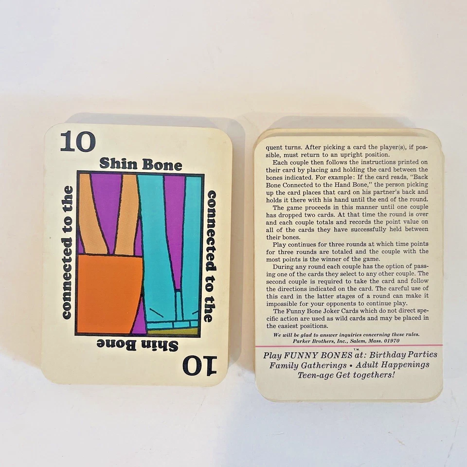 Vintage 1968 Funny Bones Card Game By Parker Brothers Complete  - Image 4 of 4