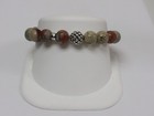 Designer Lagos Sterling Silver Maya Aqua Terra Jasper Caviar Beaded Bracelet