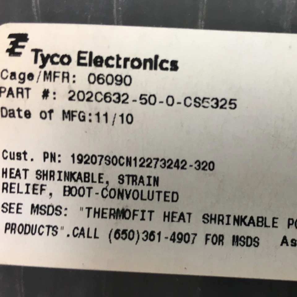 Bota moldeada termocontraíble CANTIDAD 1 TE Tyco Connectivity 202C632-50-0-CS5325 G11 Foto 2 de 2