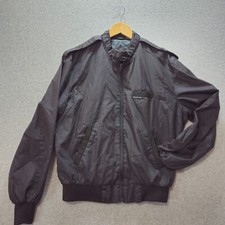 Vintage "Members Only" Classic 80 s Bomber Jacket Mens Black Size 40 EUC