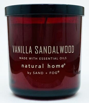 1 Sand + Fog California VANILLA SANDALWOOD Soy Wax Blend Medium Candle 11.5 oz