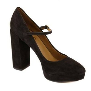 chestnut suede pumps
