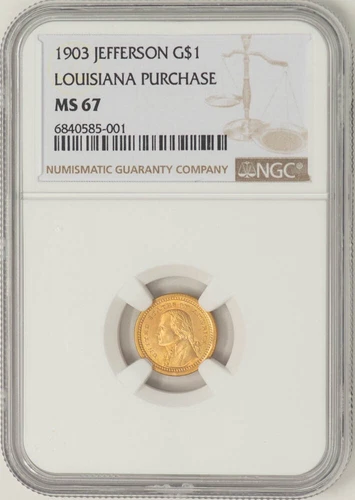 1903 $ Jefferson Gold Dollar Louisiana Purchase MS67 NGC 948791-54