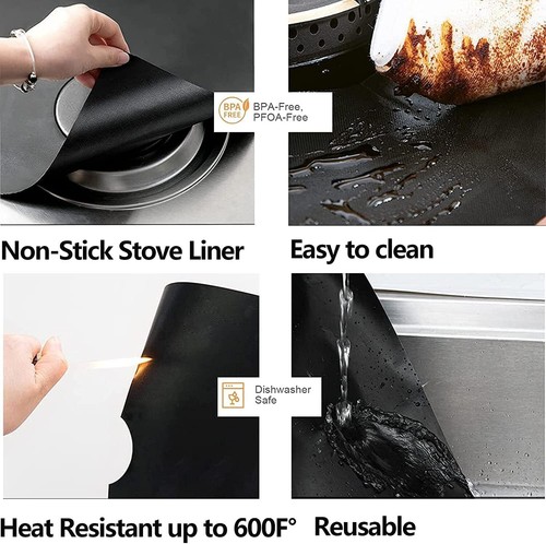 Stove Cover Reusable Gas Range Protectors for Gas Range Non Stick Burner Covers - Picture 6 of 11