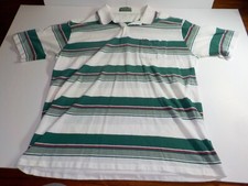 vtg SLAMMER USA MUNSINGWEAR POLO SHIRT Golf Colorful Stripes Penguin Large 