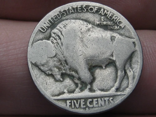 1920 S Buffalo Nickel 5 Cent Piece- San Francisco, Good Details