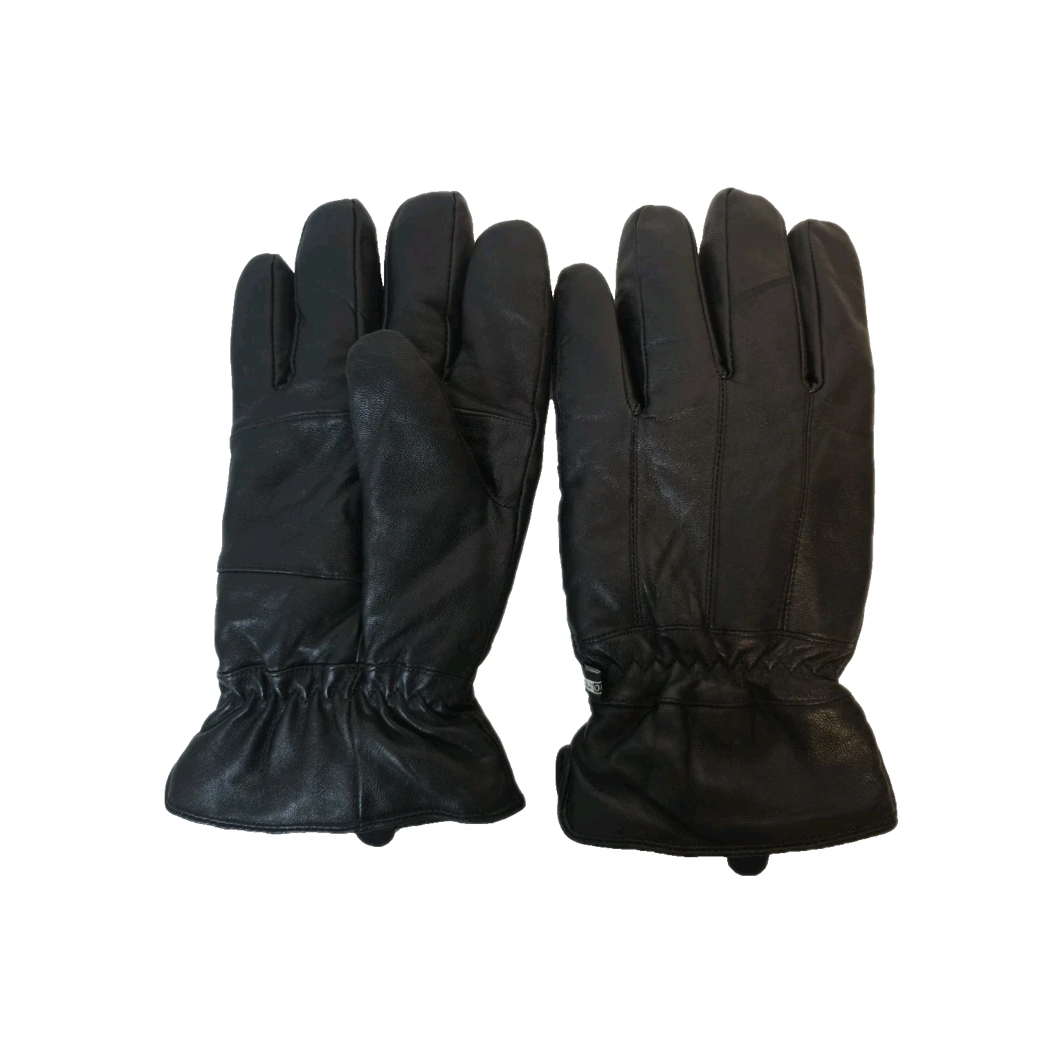 Thermolite Mens Black Leather Lined Winter Driving Gloves Size XL