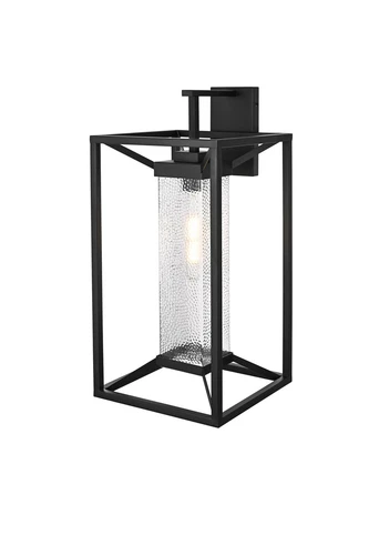 Elegant Lighting Willington 12" Outdoor Wall Sconce in Black - Picture 7 of 8