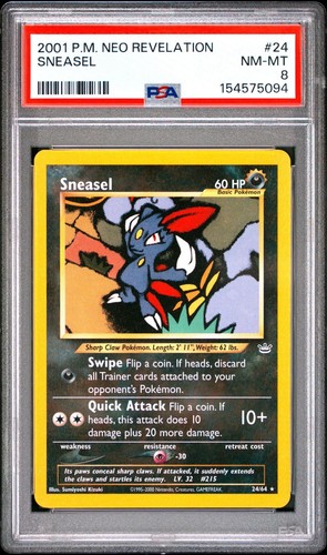 Sneasel (Unlimited) graded PSA 8 for sale on eBay
