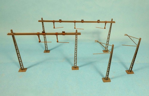 PGH PLAUEN GERMAN METAL CATENARY MAST LOT - HO VINTAGE METAL